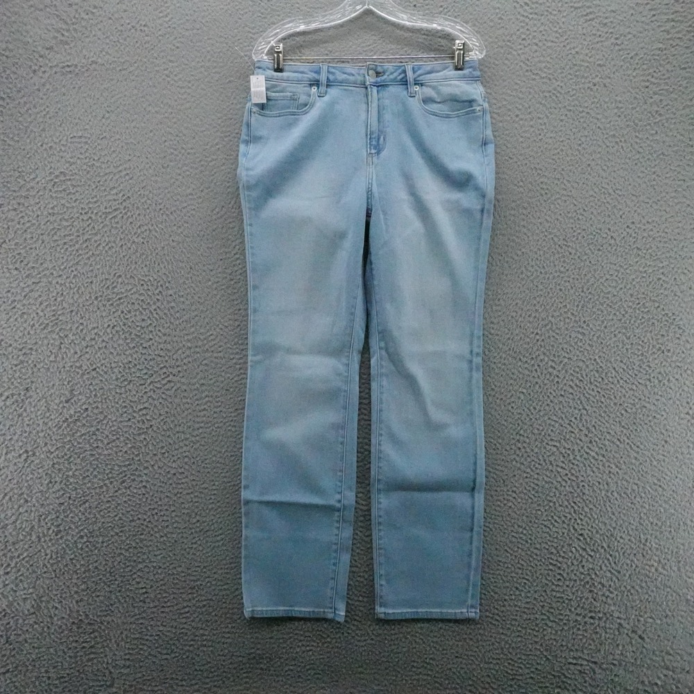 Members Mark Womens Straight Leg Jeans Light Wash High Rise Size 8 NEW